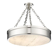 Anders 3 Light 22" Semi Flush Mount in Polished Nickel