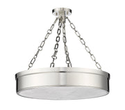 Anders 3 Light 22" Semi Flush Mount in Polished Nickel