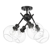 Axel 4-Light Semi-Flush Mount in Matte Black
