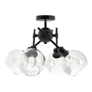 Axel 4-Light Semi-Flush Mount in Matte Black