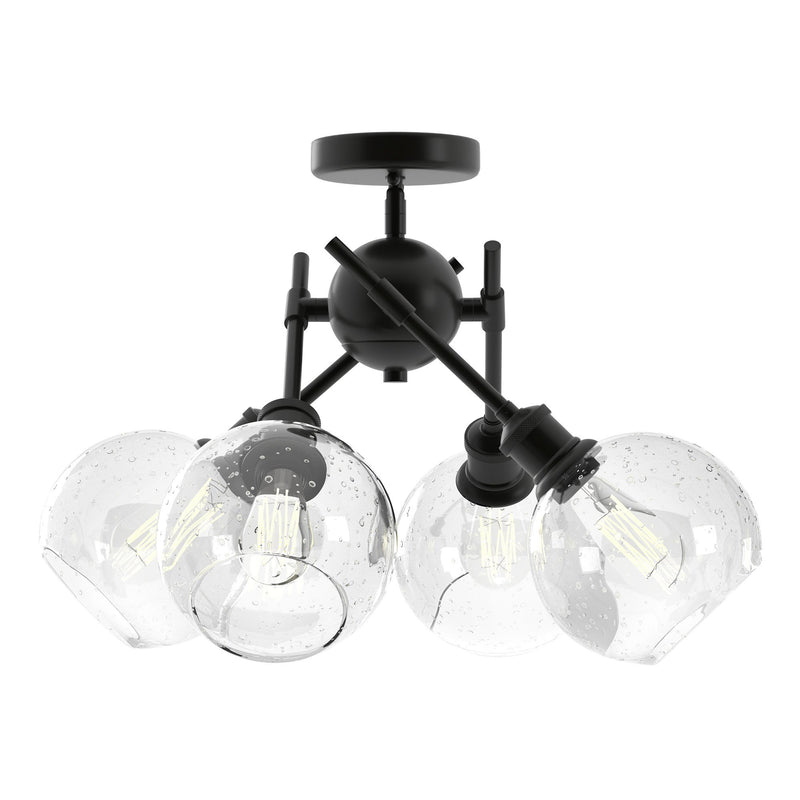 Axel 4-Light Semi-Flush Mount in Matte Black