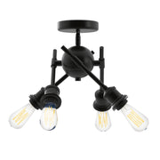 Axel 4-Light Semi-Flush Mount in Matte Black