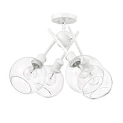 Axel 4-Light Semi-Flush Mount in Matte White