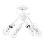 Axel 4-Light Semi-Flush Mount in Matte White