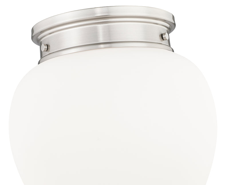 Gideon 1 Light 12.5" Flush Mount in Brushed Nickel