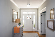 Gideon 1 Light 12.5" Flush Mount in Matte Black in a room setting