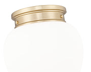 Gideon 1 Light 12.5" Flush Mount in Modern Gold