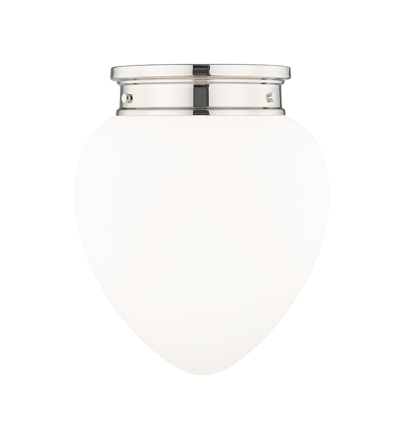 Gideon 1 Light 12.5" Flush Mount in Polished Nickel