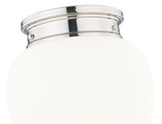 Gideon 1 Light 12.5" Flush Mount in Polished Nickel