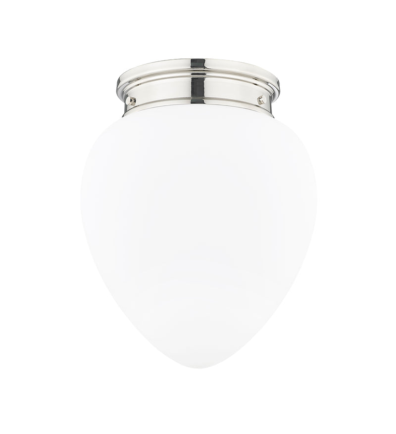 Gideon 1 Light 12.5" Flush Mount in Polished Nickel