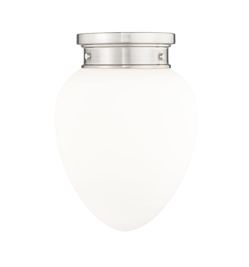 Gideon 1 Light 10" Flush Mount in Brushed Nickel