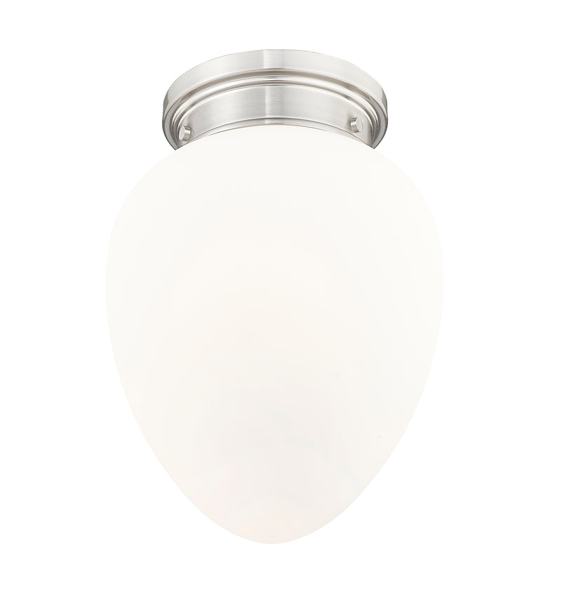 Gideon 1 Light 10" Flush Mount in Brushed Nickel