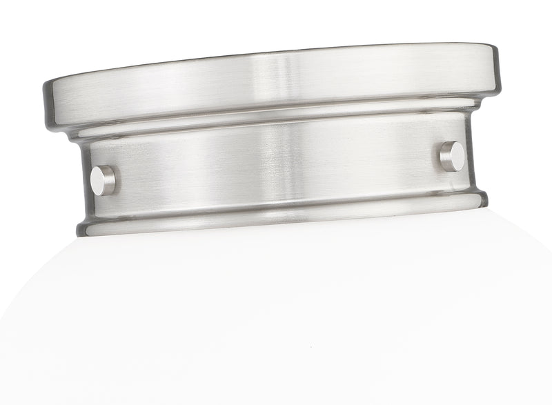 Gideon 1 Light 10" Flush Mount in Brushed Nickel