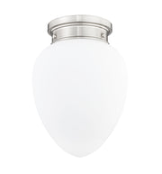 Gideon 1 Light 10" Flush Mount in Brushed Nickel
