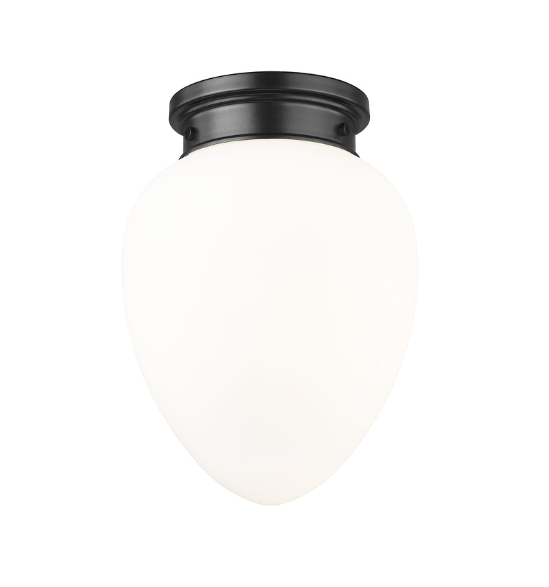 Gideon 1 Light 10" Flush Mount in Matte Black