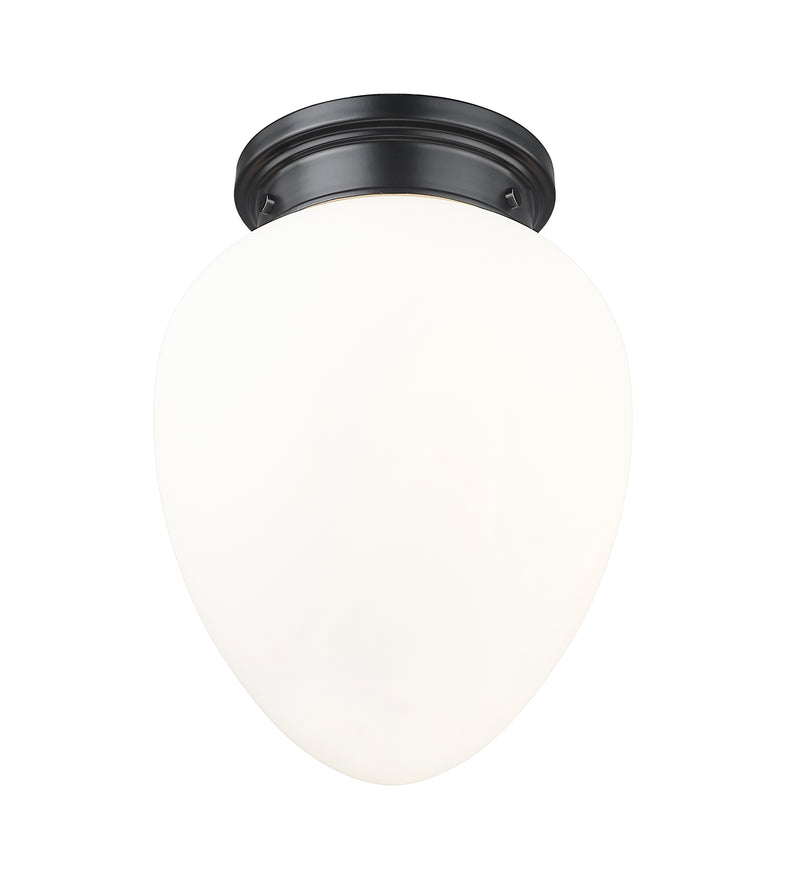 Gideon 1 Light 10" Flush Mount in Matte Black