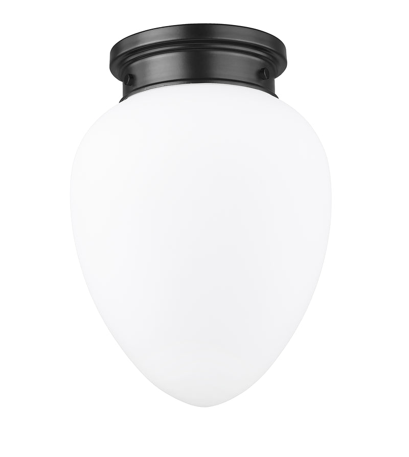 Gideon 1 Light 10" Flush Mount in Matte Black