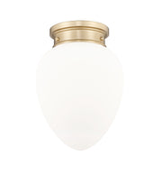 Gideon 1 Light 10" Flush Mount in Modern Gold