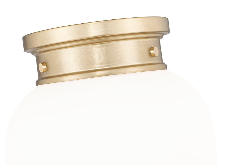 Gideon 1 Light 10" Flush Mount in Modern Gold