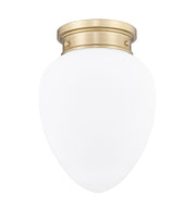 Gideon 1 Light 10" Flush Mount in Modern Gold