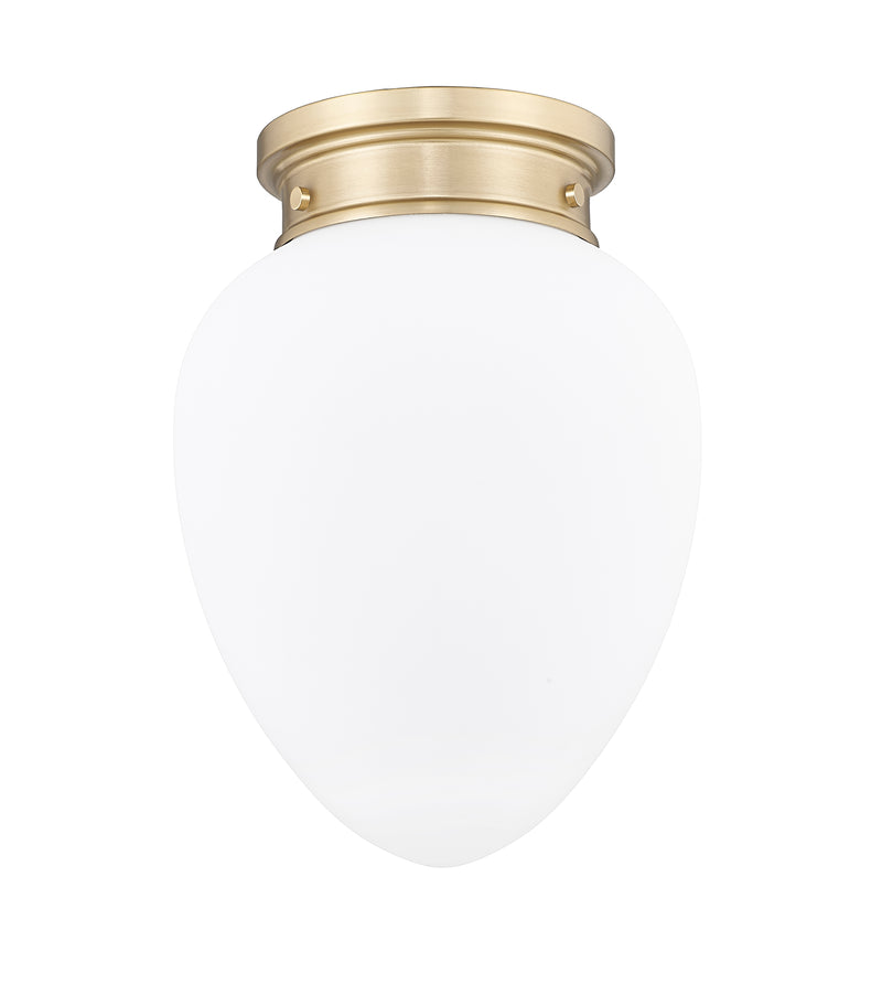 Gideon 1 Light 10" Flush Mount in Modern Gold