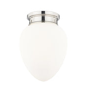 Gideon 1 Light 10" Flush Mount in Polished Nickel
