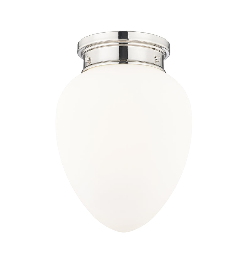 Gideon 1 Light 10" Flush Mount in Polished Nickel