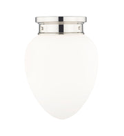 Gideon 1 Light 10" Flush Mount in Polished Nickel