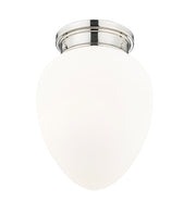 Gideon 1 Light 10" Flush Mount in Polished Nickel