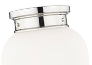 Gideon 1 Light 10" Flush Mount in Polished Nickel