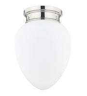 Gideon 1 Light 10" Flush Mount in Polished Nickel