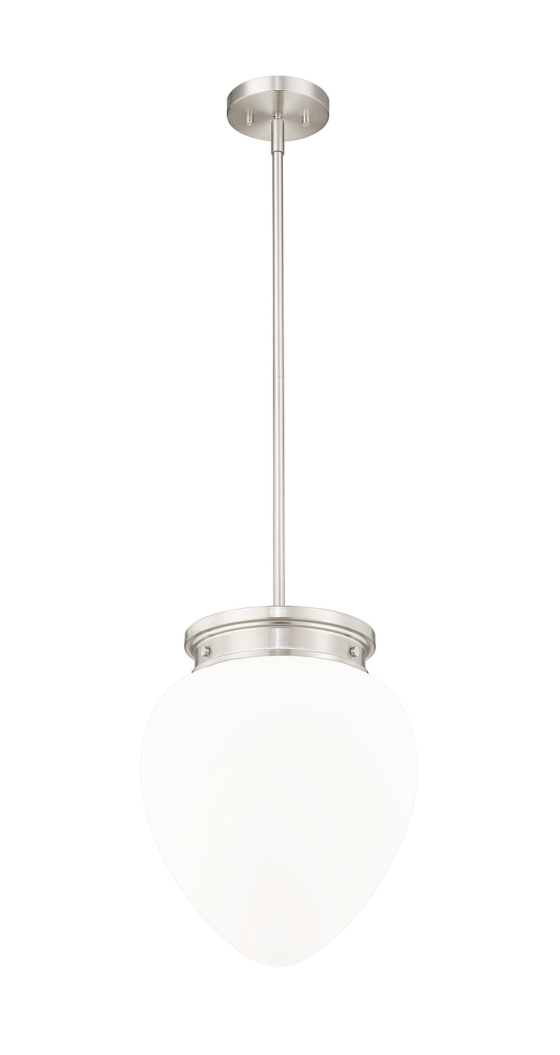 Gideon 1 Light 12.5" Pendant in Brushed Nickel