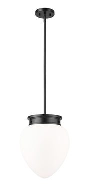 Gideon 1 Light 12.5" Pendant in Matte Black
