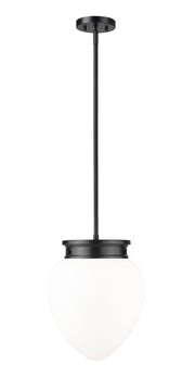 Gideon 1 Light 12.5" Pendant in Matte Black