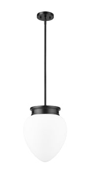 Gideon 1 Light 12.5" Pendant in Matte Black