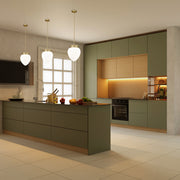 Gideon 1 Light 12.5" Pendant in Modern Gold in a room setting