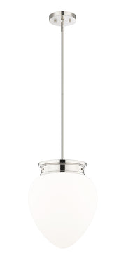 Gideon 1 Light 12.5" Pendant in Polished Nickel