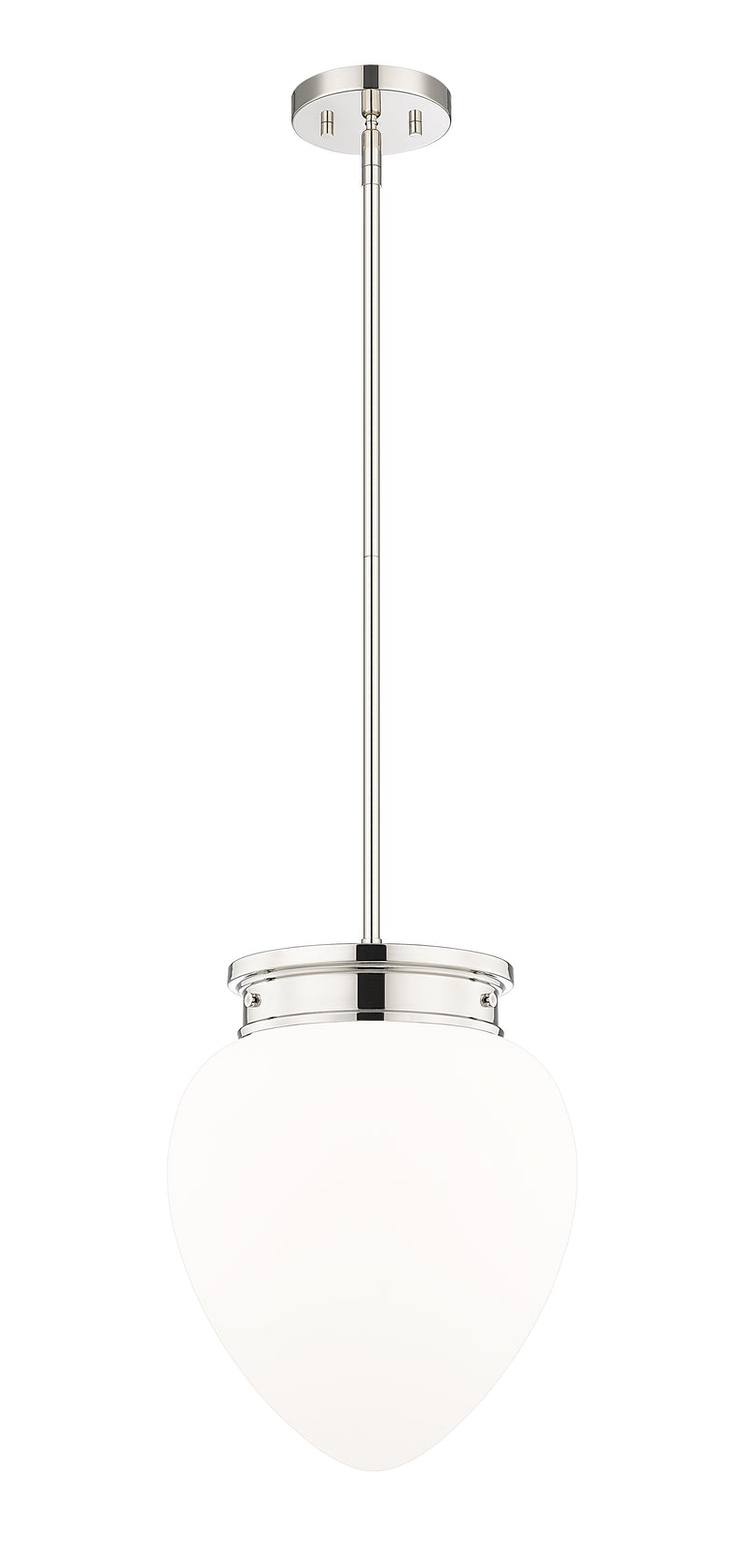 Gideon 1 Light 12.5" Pendant in Polished Nickel