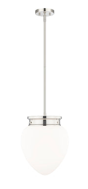 Gideon 1 Light 12.5" Pendant in Polished Nickel