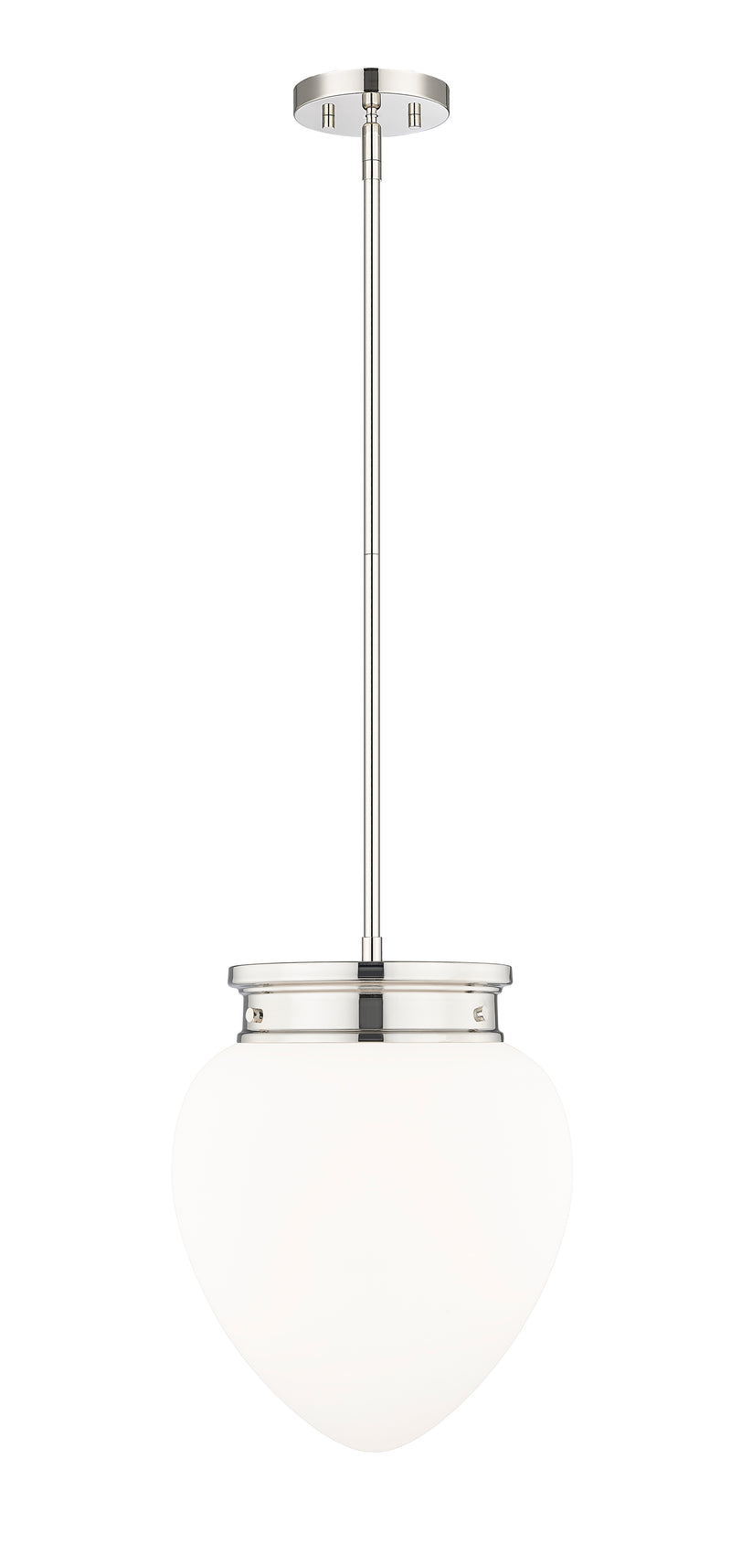 Gideon 1 Light 12.5" Pendant in Polished Nickel