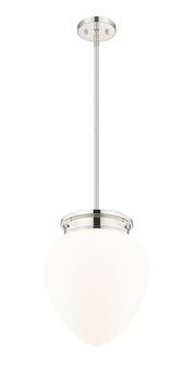Gideon 1 Light 12.5" Pendant in Polished Nickel