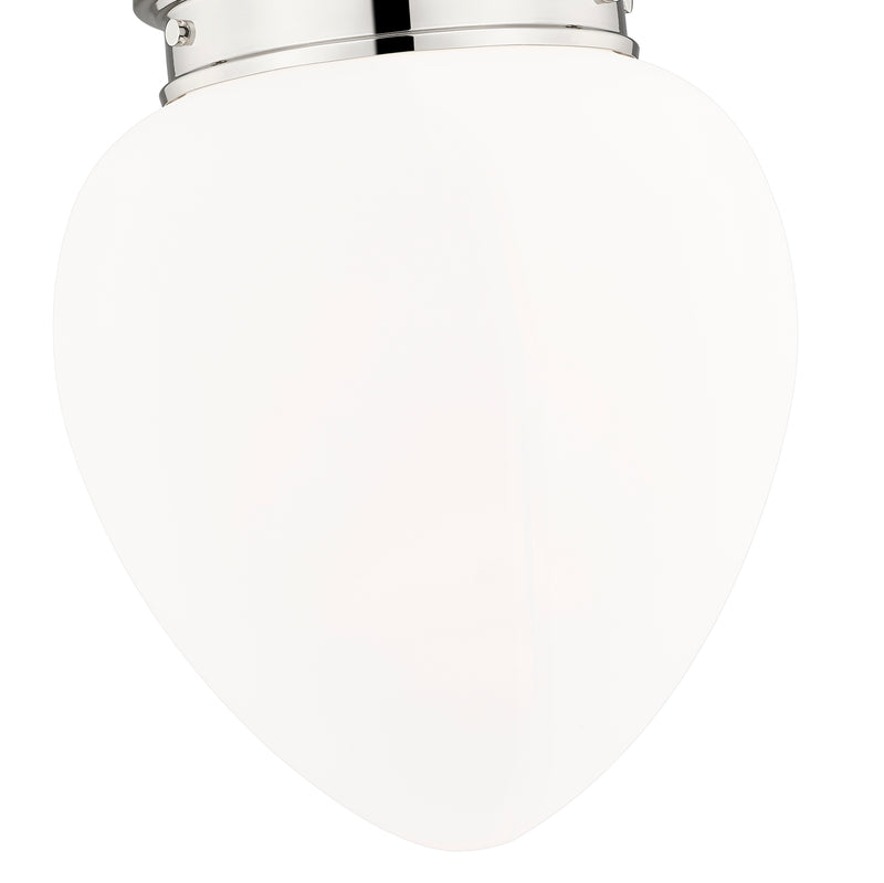 Gideon 1 Light 12.5" Pendant in Polished Nickel