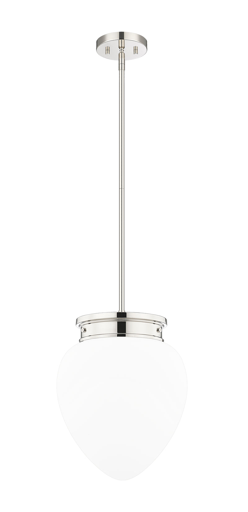 Gideon 1 Light 12.5" Pendant in Polished Nickel