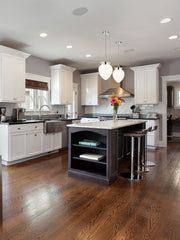 Gideon 1 Light 12.5" Pendant in Polished Nickel in a room setting