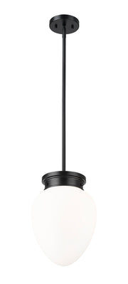 Gideon 1 Light 10" Pendant in Matte Black