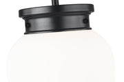 Gideon 1 Light 10" Pendant in Matte Black