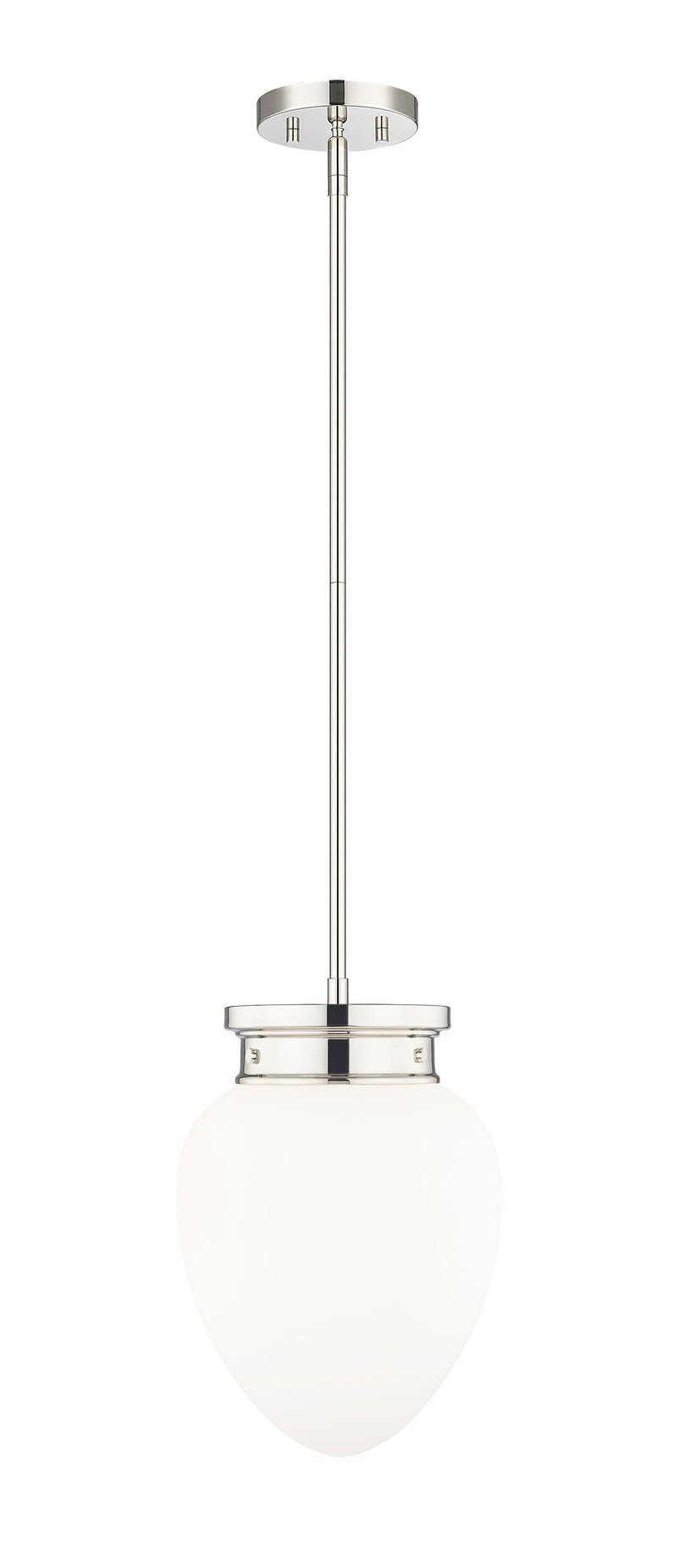 Gideon 1 Light 10" Pendant in Polished Nickel