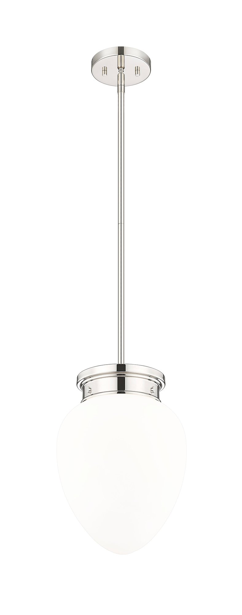 Gideon 1 Light 10" Pendant in Polished Nickel