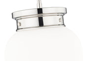Gideon 1 Light 10" Pendant in Polished Nickel