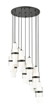 Cayden 11 Light 24" Pendant in Matte Black